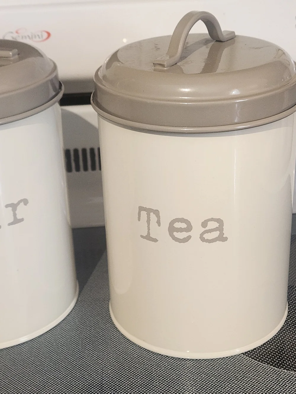 Coffee Tea Sugar Cannister Set Minimalistic Countrycore Metal